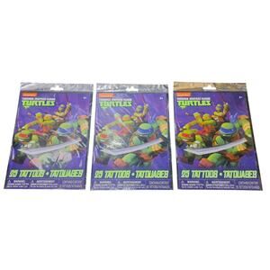 Teenage Mutant Ninja Turtles 25 Temporary Tattoos 2013 Viacom Nickelodeon (x3)